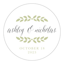 Seal envelopes or gift friends and family with a memento of your big day with our Blushing Foliage Wedding Stickers.
