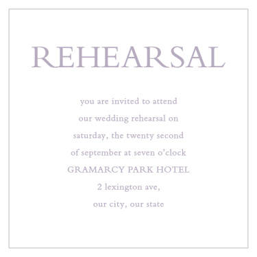 Our Framed Wreath Rehearsal Cards gather friends and family the night before to make sure your big day goes off without a hitch!