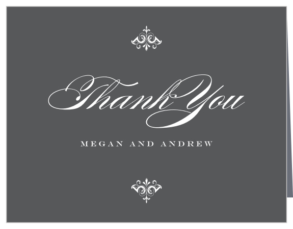 Let your friends and family know that you appreciate their support on their big day, by sending them our Scripted Elegance Wedding Thank You Cards!