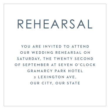Gather friends and family together the night before with our Big Script Rehearsal Cards to be sure your wedding goes smoothly!