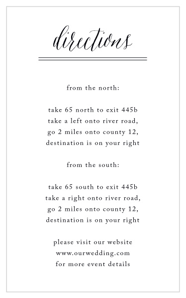 Guide friends and family to your wedding venue with ease when you send out our Rustic Heart Direction Cards.
