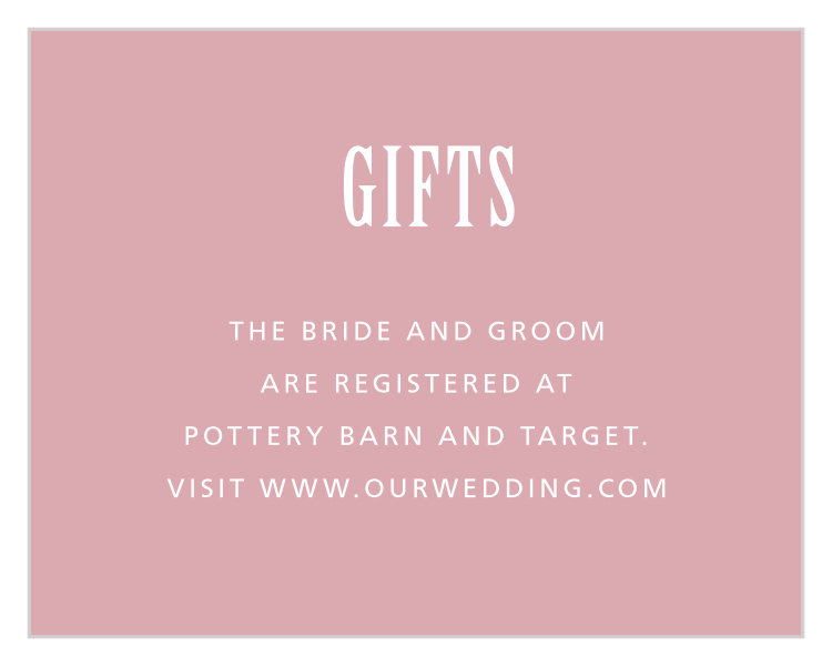 Rustic Flowers Registry Cards