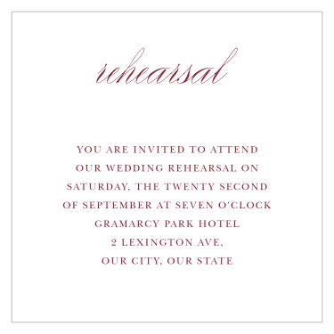 Gather friends and family the night before with our Handdrawn Frame Rehearsal Cards to ensure your wedding goes off a hitch!