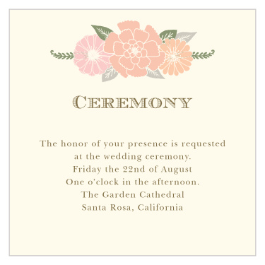 Invite your family and friends to come and witness your most anticipated moment, by sending them our Blossoming Antlers Ceremony Cards!