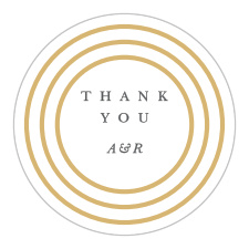 Seal envelopes or gift family and friends with a memento of your special day with our Simple Elegant Wedding Stickers.