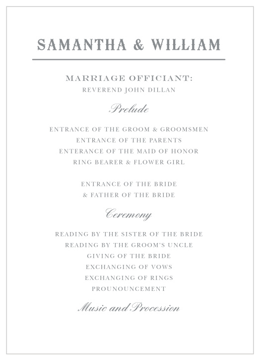 Keep friends and family updated throughout the ceremony with our Country Bash Wedding Programs.