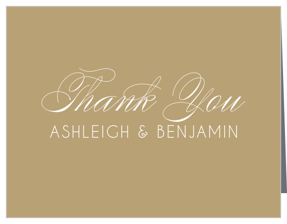 Express gratitude for the support of family and friends on your special day with our Deco Typography Wedding Thank You Cards. 
