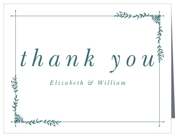 The support and presence of family and friends on your special day meant a lot of you, show them your appreciation with our Garden Frame Wedding Thank You Cards.
