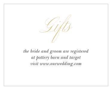 Inform friends and family where you have registered for wedding gifts with our Knotted Love Registry Cards.