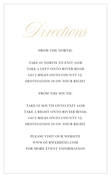 Family and friends will have no issue finding their way to your wedding venue with the help of our Knotted Love Direction Cards.