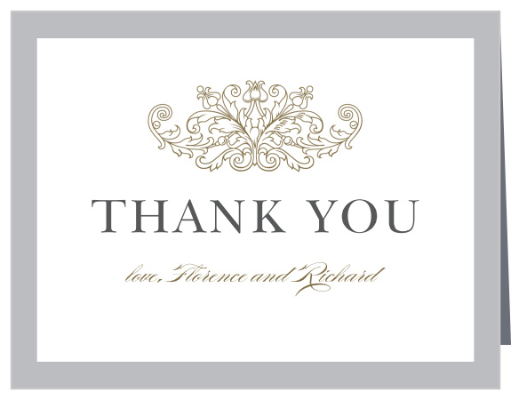 Show your appreciation for your wedding guests with our Classic Damask Wedding Thank You Cards!