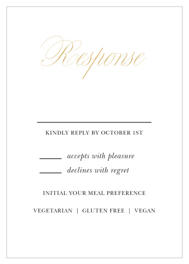 Our Knotted Love Response Cards tallies everyone that plans to take part in your special day.