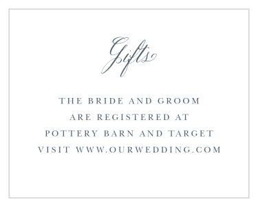 Share your wedding information in exquisite style with our Elegant Chandelier Registry Cards.