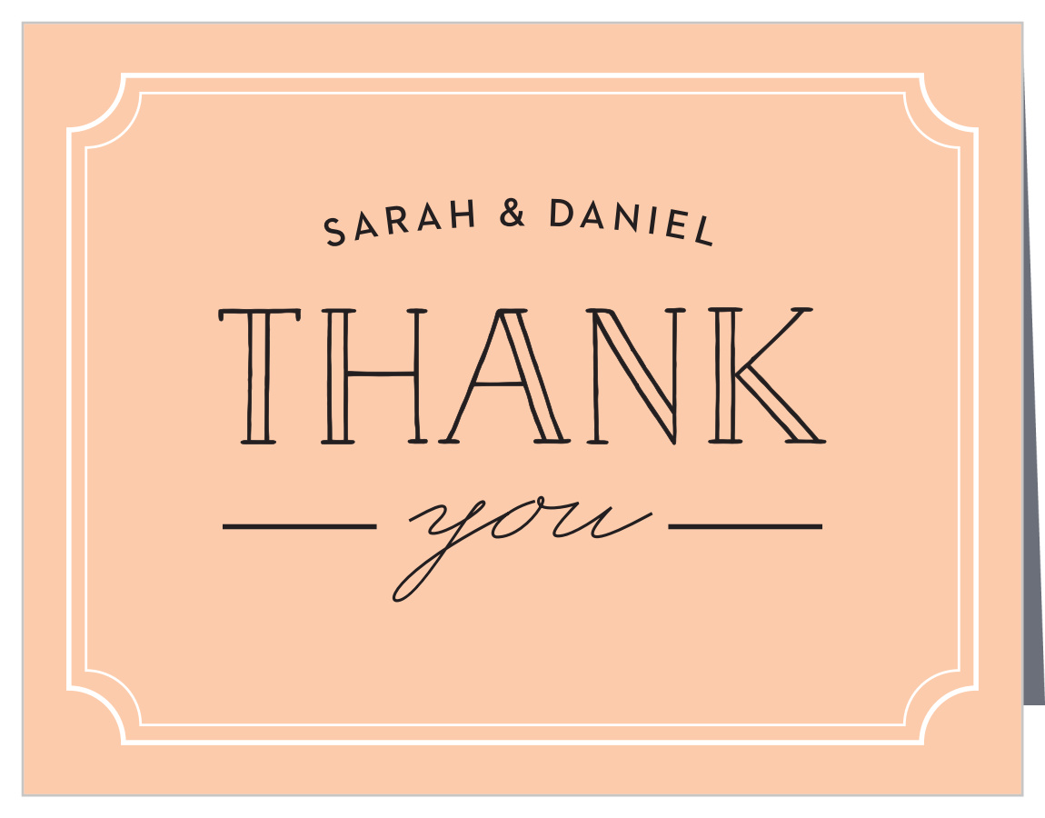 Framed Type Wedding Thank You Cards