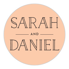 Seal envelopes or gift friends and family with a memento of your big day with our Framed Type Wedding Stickers. 