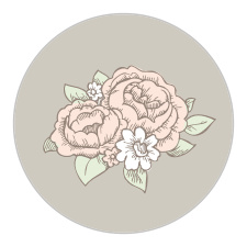 The Subtle Peonies Wedding Stickers is the finishing touch to an already beautiful invitation suite.