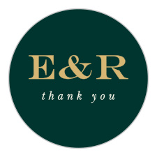 Gift family and friends with a memento of your big day with the minimalist look of our Bold Names Wedding Stickers.