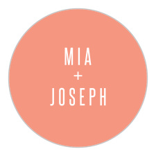 Share your wedding information in style with our Boldly Framed Wedding Stickers.