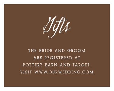 Use our Lantern Lights Registry Cards to let your guests know where you've chosen to list your gift wishlists!