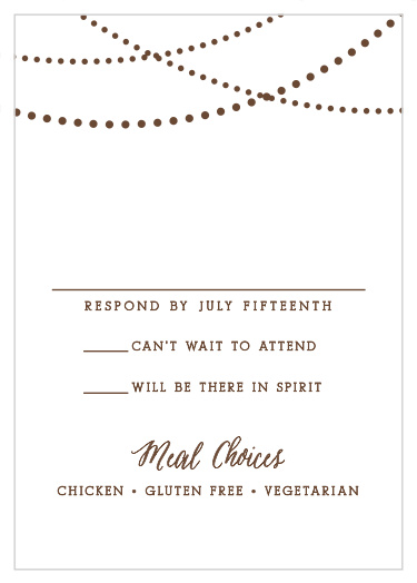 Include our Lantern Lights Response Cards in your wedding suite, so you can pull together your guest list with ease!