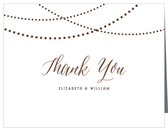 Let your loved ones know how much you appreciated their support on your big day with our Lantern Lights Wedding Thank You Cards!