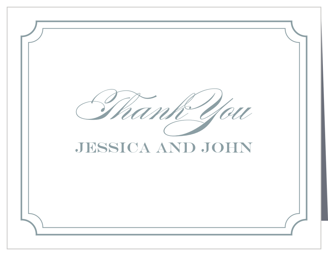 Ornate Calligraphy Wedding Thank You Cards