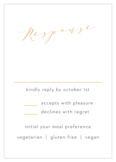 Gather a headcount of all the friends and family that plan to attend your wedding with our Lovely Blush Response Cards.