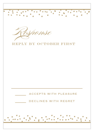 Gather your guest information in style with our Antique Glamour Response Cards.