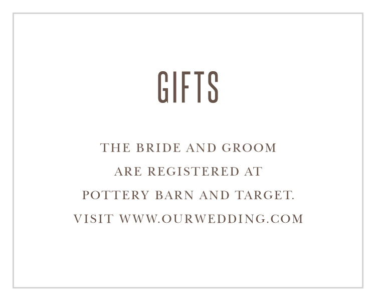 Floral Border Registry Cards by Basic Invite