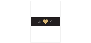 Keep all of your cards neatly organized with our Modern Triple Hearts Wedding Belly Bands.