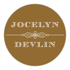 Share your wedding information in style with our Antique Frame Wedding Stickers.