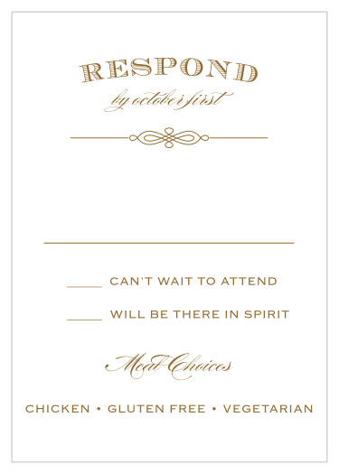 Gather your wedding information in style with our Antique Frame Response Cards.