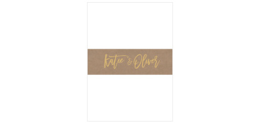 Be sure all of your cards will stay neatly organized en route to your guests when you utilize our Classic Kraft Wedding Belly Bands.