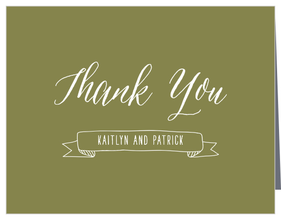 Express gratitude for the support of family and friends on your big day with our Chalkboard Inscription Wedding Thank You Cards.