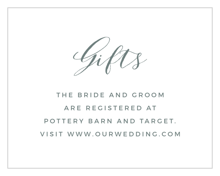 Garden Leaves Registry Cards