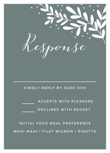 Gather your guest information in style with our Garden Leaves Response Cards.