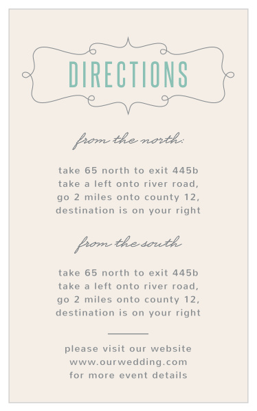 Guide family and friends to your wedding venue with ease when you send out our Perfect Skies Direction Cards. 
