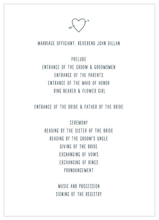 Have our Love Struck Wedding Programs available at your event so your guests can easily follow along with the proceedings of the day!