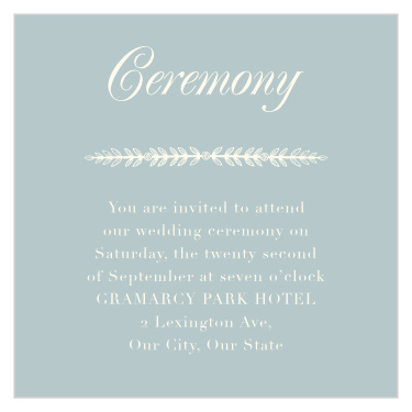 Our Simple Cursive Accommodation Cards inform family and friends Bring family and friends together to celebrate your union with our Simple Cursive Ceremony Cards.