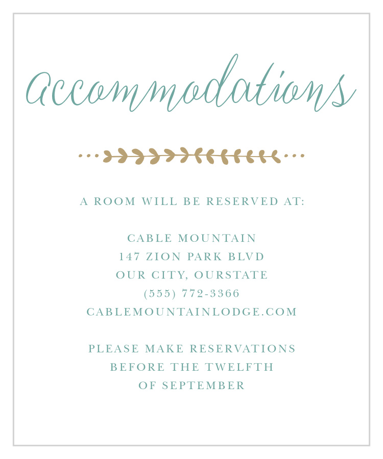 Swell Fronds Accommodation Cards