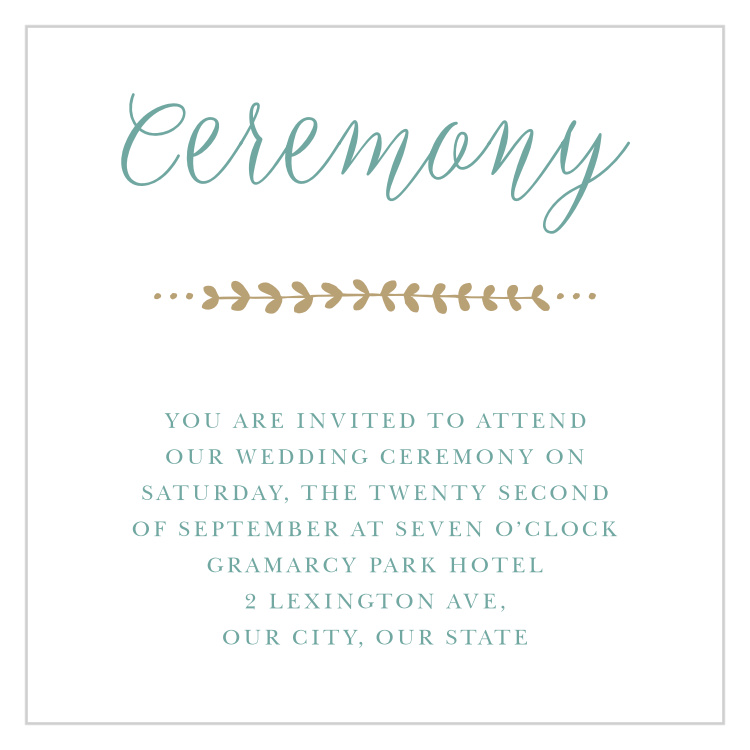 Swell Fronds Ceremony Cards