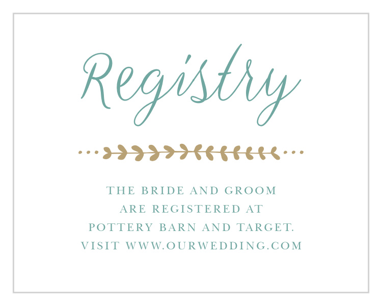Swell Fronds Registry Cards