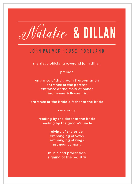 Walk family and friends through your marriage ceremony with our Beach Sunglasses Wedding Programs.