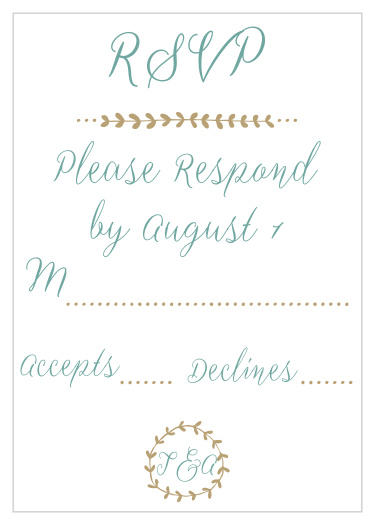 Effortlessly put together your final guest count by sending out our Swell Fronds Response Cards with your invitations!