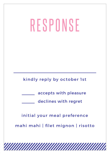 Use our Masterly Charm Response Cards to easily gather your guest count and list!