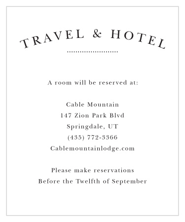 With the classic look of our Chic Vintage Accommodation Cards, your guests will be so eager to spend time in your city, celebrating at your event!