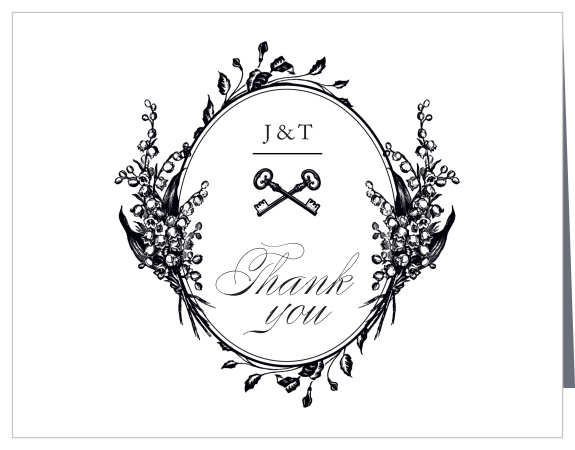 Show your appreciation for your wedding guests with our Elegant Relic Wedding Thank You Cards!
