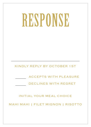 Use our Antique Luxury Response Cards to easily pull your guest list together!