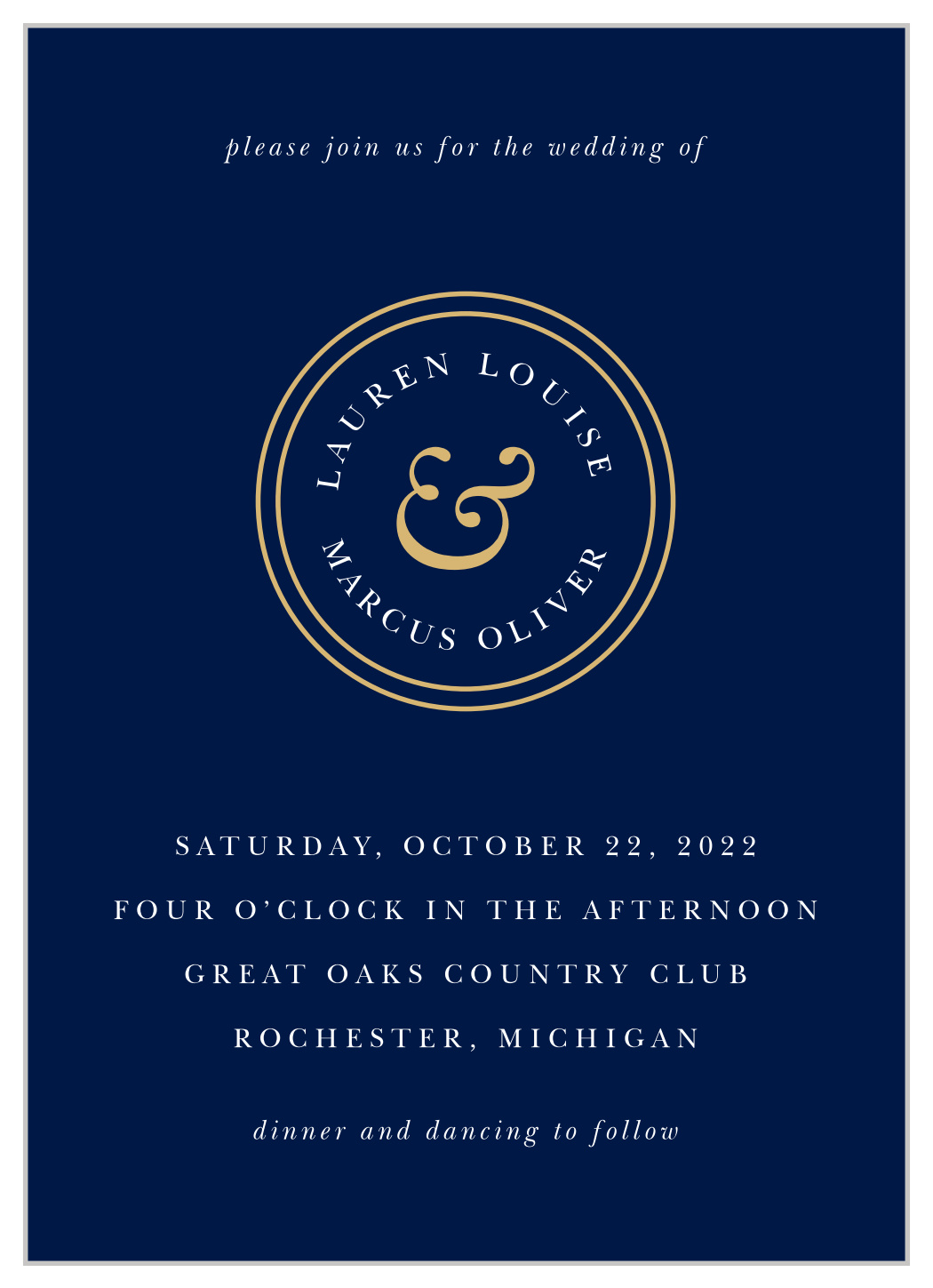 Royal Emblem Wedding Invitations