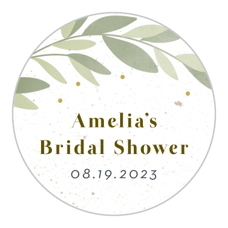 Bridgeport Foliage Bridal Shower Stickers